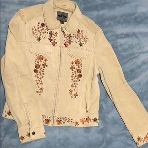 Western Vintage stitching leather jacket